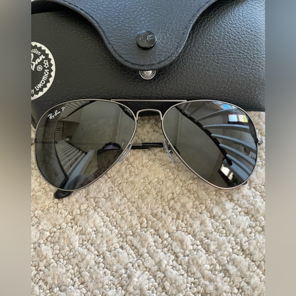 Raybans custom aviators polarized (Gunmetal & black frame, 58mm) - Picture 4 of 7